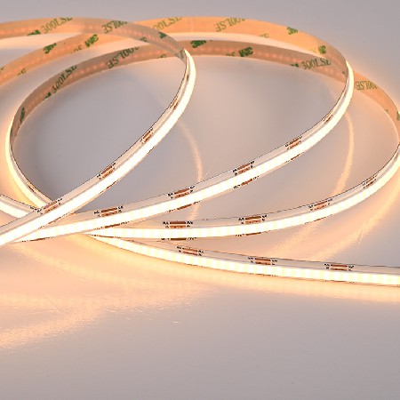 已接入智能灯带 COB三色24V低压灯带 无极调光调色客厅线条灯